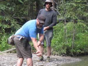 Fishing in the creek