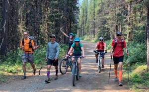 Resupplied and refreshed, all smiles heading towards Elk Pass.