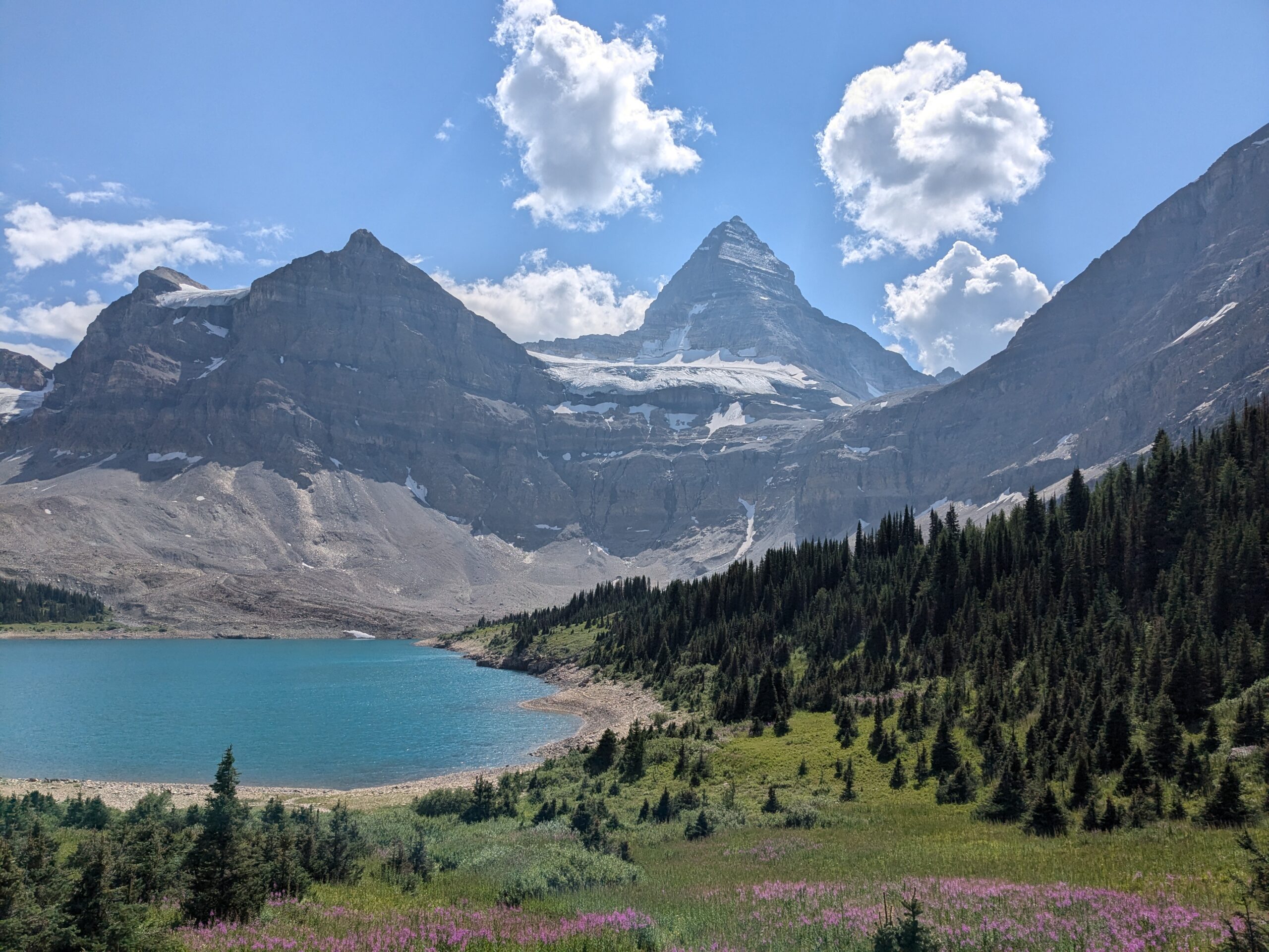 Lake Magog with Mount Assiniboine in the background